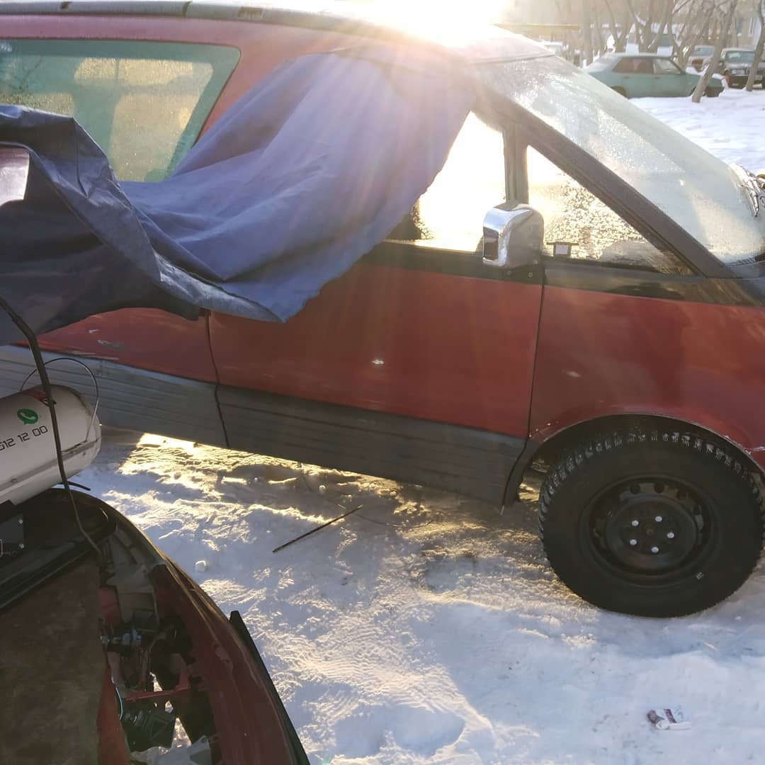 Отогрев двери, вскрытие Previa. Город Караганда